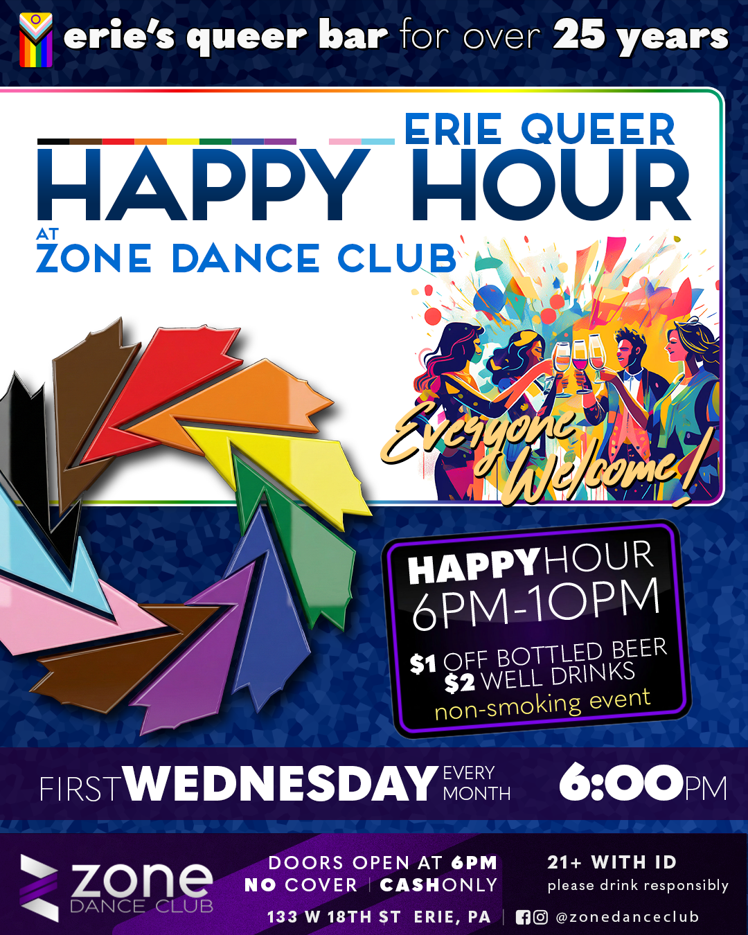 {Erie Queer Happy Hour at the Zone Dance Club}
