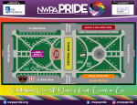 2023 Pride fest lay out.  NWPA Pride Alliance reserves the right to make changes up to and including the day of as they see fit. 